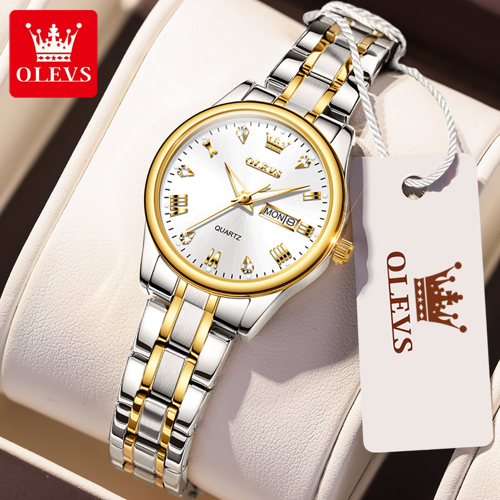 Stainless Bracelet Diver - OLEVS-reloj de cuarzo resistente al agua