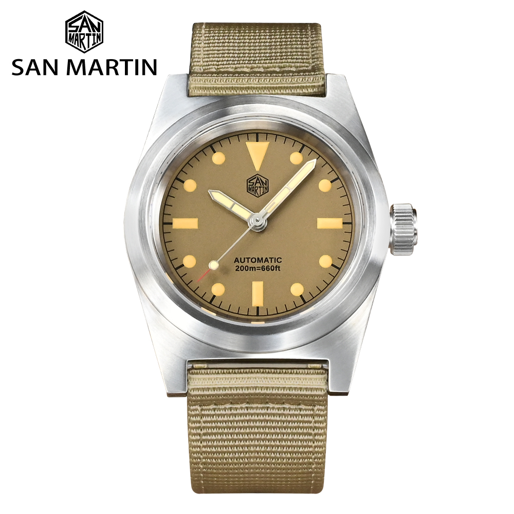 Tropic Strap Vintage - San Martin-reloj mecánico automático para hombre,