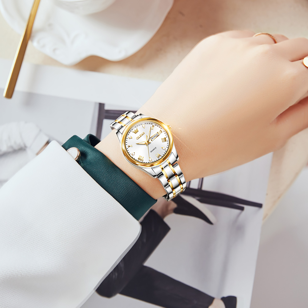 OLEVS-reloj de cuarzo resisten - Stainless Bracelet Diver reseña y precio