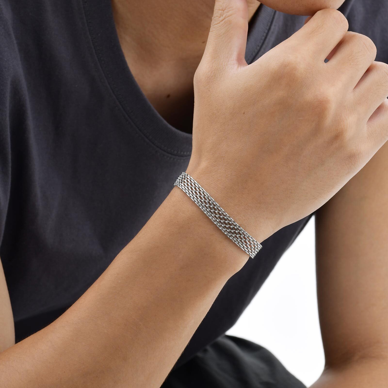 Pulsera de cadena con correa d - Mesh Strap Metal reseña y precio