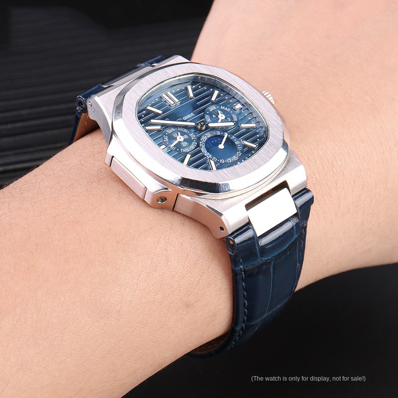25X13mm notch Genuine Leather  - Patek Philippe Watch Nautilus reseña y precio